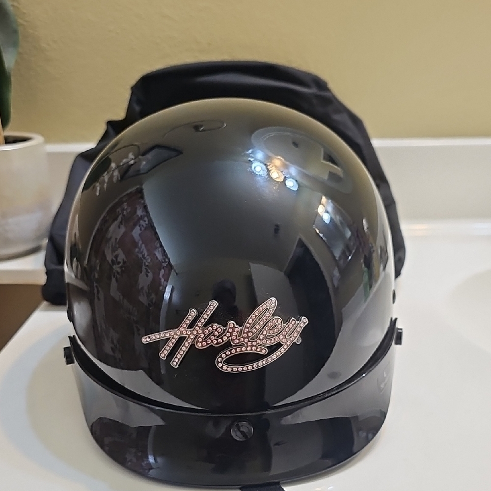 Woman Black Helmet